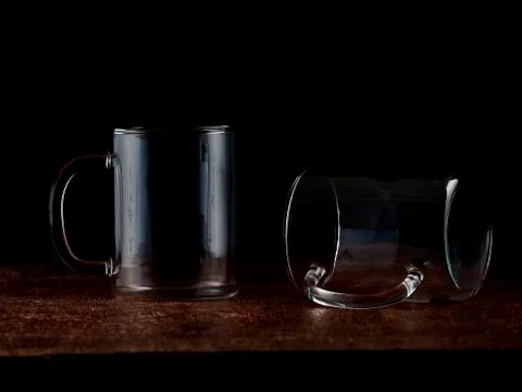 Group of crystal glasses Stock Photos