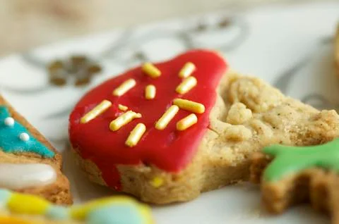 Group of cupcakes and biscuits Stock Photos