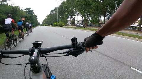 Group cycling on road Stock Footage 142775784
