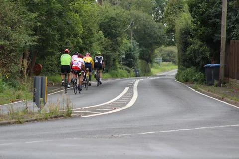 Group of cyclist out riding Stock Photos