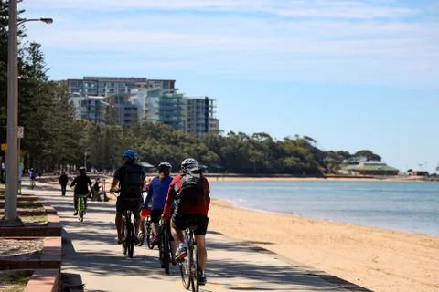 A group of cyclist Stock Photos