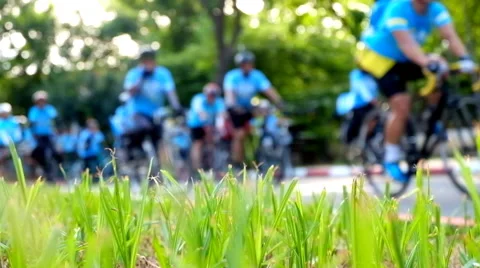 Group of cyclists in action for healthy Stock Footage 54680058
