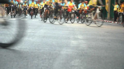 Group of cyclists on street Video stock 59830093