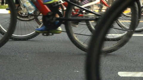 Group of cyclists on street Stock Footage 59832186