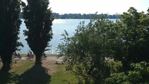 A group of cyclists in a sunny day Stock Footage 112332453