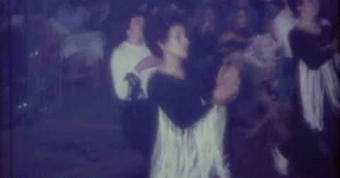Group Dance 70s Funny Crazy 16mm Super8 Stock Footage 46800878