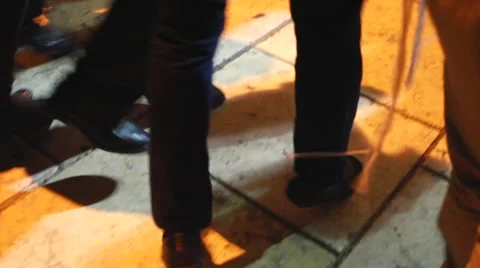 A group of dancing man feet Stock Footage 58810916