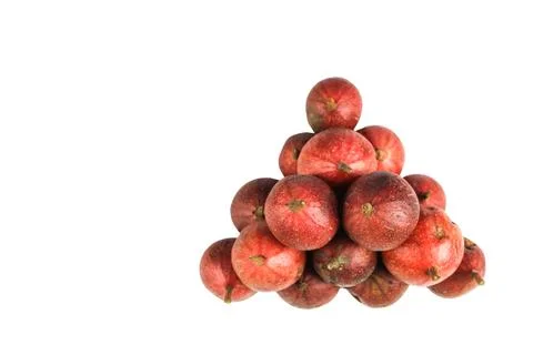 A group of dark red figs, some showing early signs of decay, cutout with cl.. Stock Photos