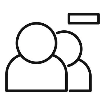 Group delete icon outline vector. People service イラスト素材