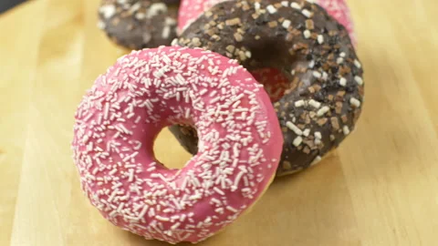 A group of delicious colored donuts 動画素材 149479163