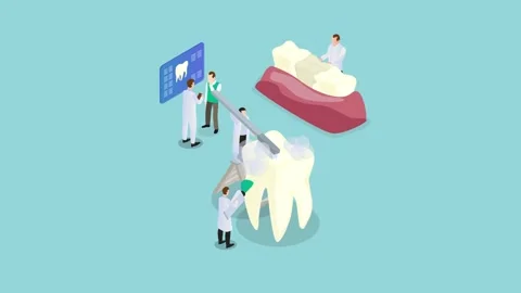 Group of dentist treating teeth of patient Stock Footage 225567074