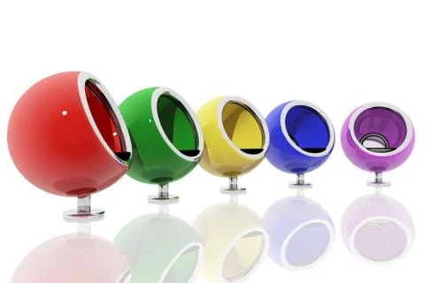 Group of design chairs Illustrazione stock