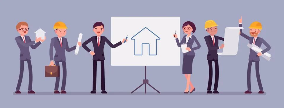 Group of developers Stock Illustration