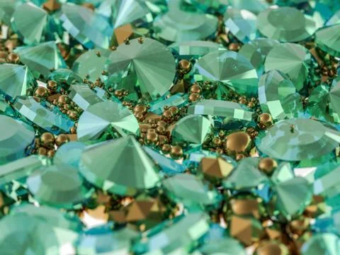 Group of diamonds on a background. 3D Stock Illustration