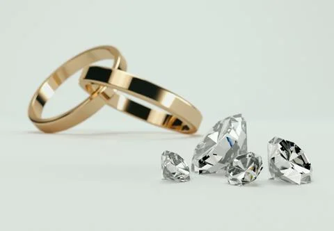 Group of diamonds on a white background. Stock Illustration