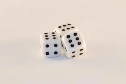 Group of dice on a white background Stock Photos