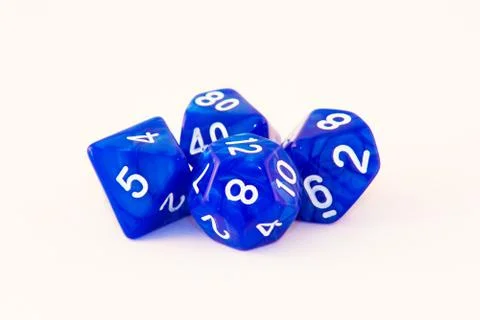 Group of dice on a white background Stock Photos