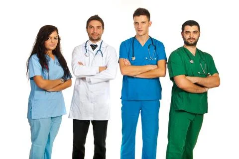 Group of different doctors Stock Photos