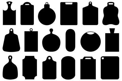 Group of different kitchen cutting boards Stock Illustration