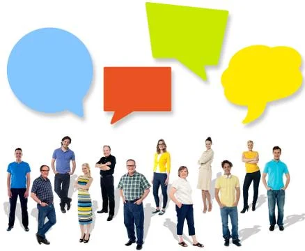 Group of different people sharing ideas Stock-Fotos