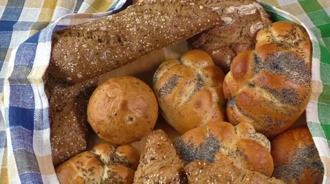 Group of different types of bread Video stock 58944950