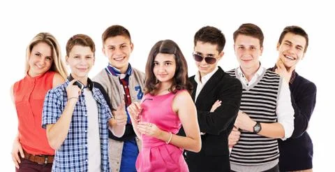 A group of different unique young people Foto stock