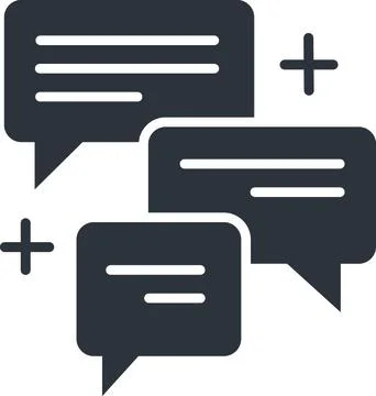 Group discussion bubbles Stock Illustration