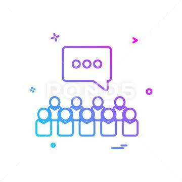 Group discussion chat talking icon vector design Stock Illustration