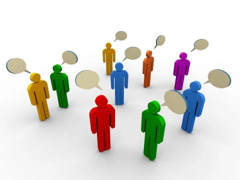 Group discussion Stock Illustration