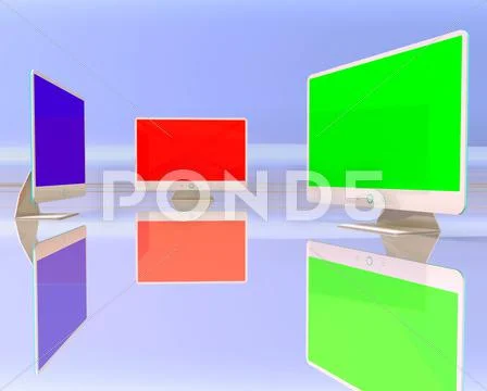 Group of display Stock Illustration