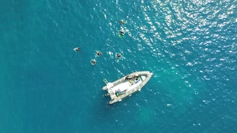 Group of divers do scuba diving baptism Stock-Footage 246791586