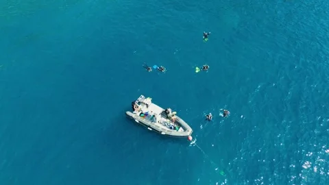 Group of divers do scuba diving baptism Stock Footage 246791735
