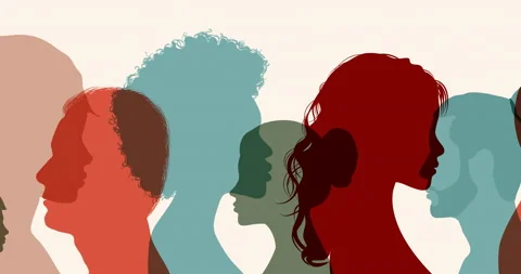 Group diverse people. Crowd. Mixed race. Diversity multi-ethnic people.Equality Stock Footage 149186342