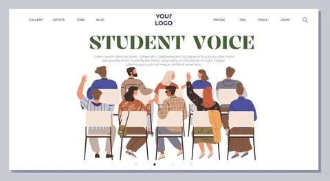 Group of Diverse Students Engaged in Discussion in Classroom or Community M.. Stock Illustration