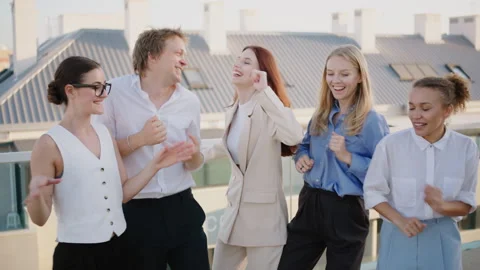 A Group of Diverse Young Professionals Engaging in a Dynamic and Creative Stockbeeldmateriaal 285295244