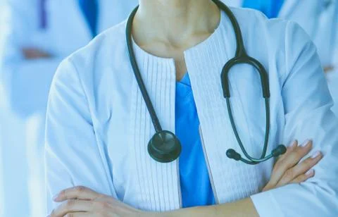 Group of doctors and nurses standing in the hospital Accident and Emergency Stock Photos