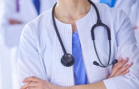 Group of doctors and nurses standing in the hospital Accident and Emergency Stock Photos