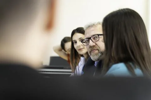 Group of doctors and nurses working together in a conference room at hospital Foto stock