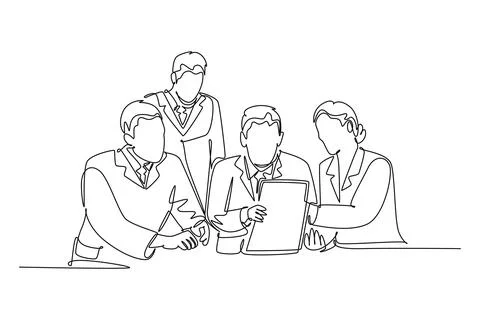 Group of doctors discussing and diagnosing patient disease Stock Illustration