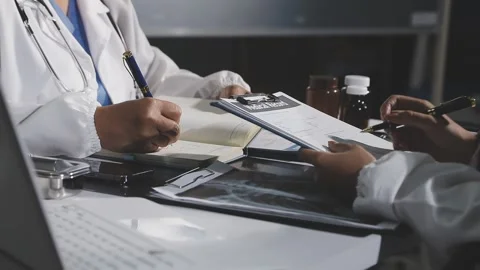 Group of doctors having meeting in office Stock Footage 316318092