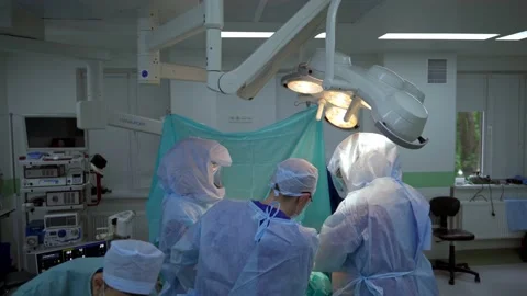 Group of doctors in operating theater.  Stock Footage 135400015