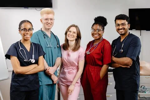 Group of doctors standing together Stock Photos