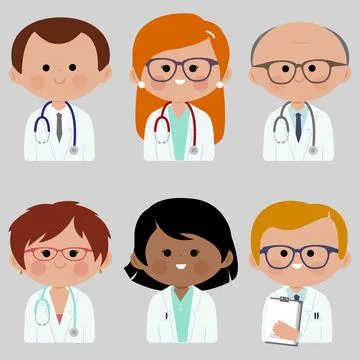 Group of doctors. Vector illustration Stock Illustration