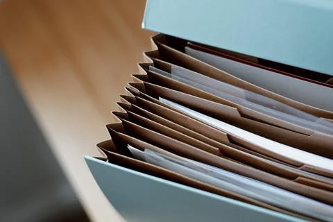 Group of document in file Stock Photos