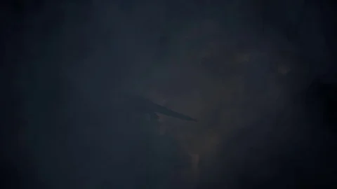 Group of Dragons Flying Through a Lightning Storm Video stock 78445058