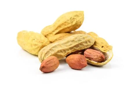 Group of dried peanuts Stock Photos