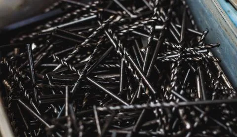 Group of drilling tools close up beautiful light Stock Photos