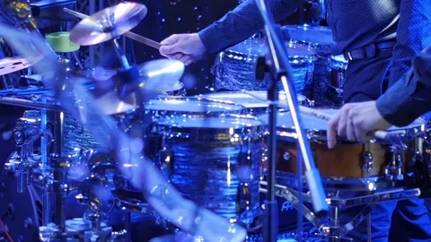 A group of drummers playing drums Stock Footage 91710728