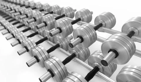 Group of dumbbells Stock Illustration