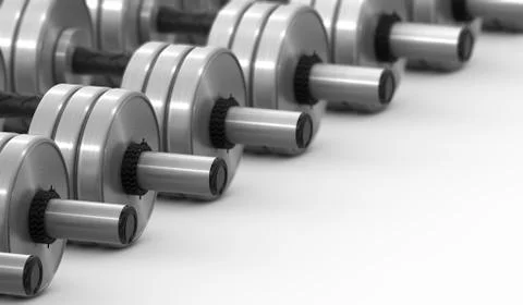 Group of dumbbells Stock Illustration